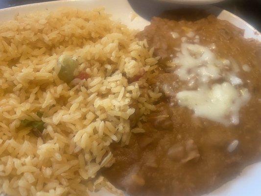 Rice and refried beans