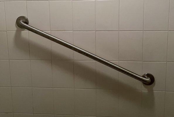 36" back wall shower grab bar