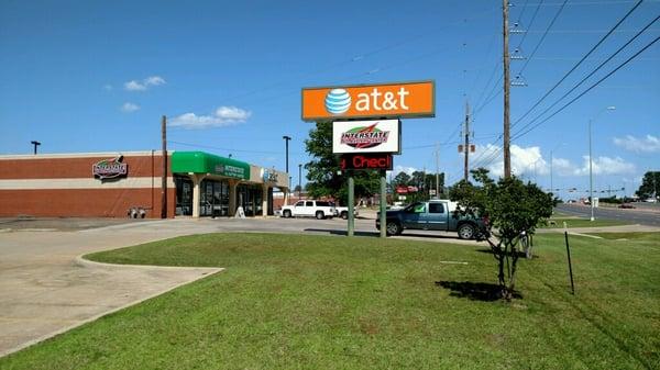 Recently remodeled store.  Next to AT&T.