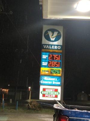 Gas tonight was $2.75 (1.7.23)