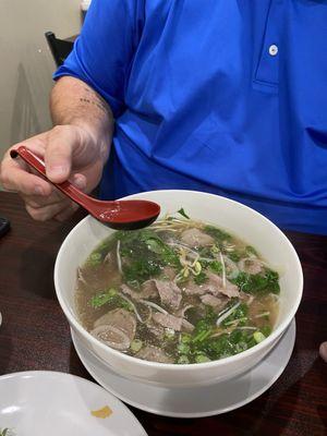 Pho with sliced beef