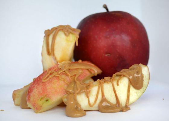 apples w/ a peanut butter drizzle