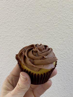 chocolate truffle frosted cupcake