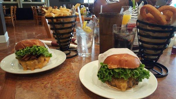 Hamburger and fries