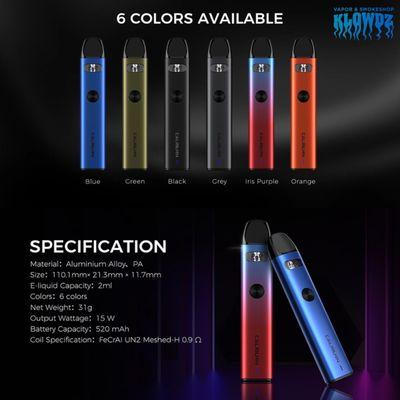 The new UWELL Caliburn A2 pod system has arrived! 6 colors, new 0.9 meshed pods!