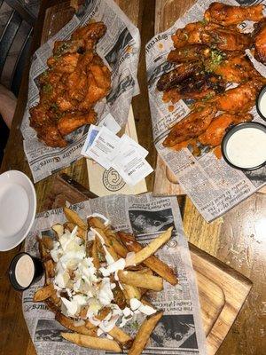 Wings & truffle fries