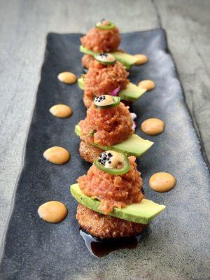 Spicy tuna on crispy rice