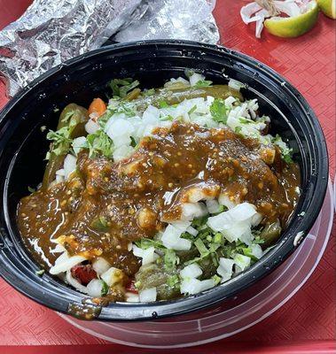 Asada Burrito Bowl. Amazing. Get it spicy!