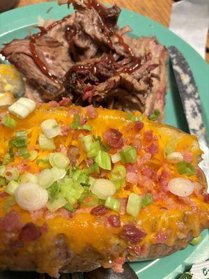 Brisket and loaded potato