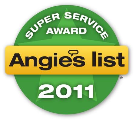 Parkey's was awarded the 2011 Super Service Award from Angie's List.  Less than 5% of contractors receive this award annually.