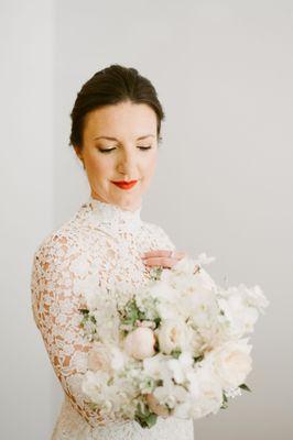 Vermont bride. 

Simple and elegant bridal makeup and hair