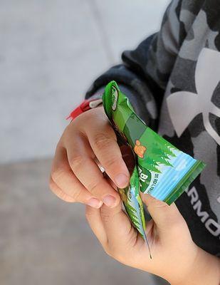 Young guests are given organic, gluten-free gummies!