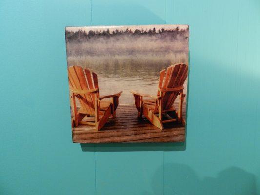 Cedar Mountain's Adirondack chairs wall hanging