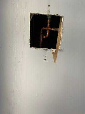 Ceiling Broken pipe Repair