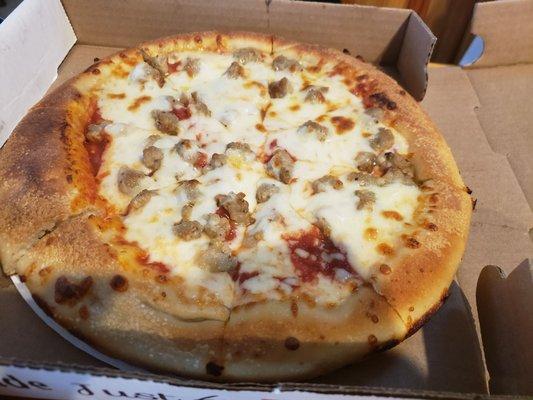 small sausage pizza