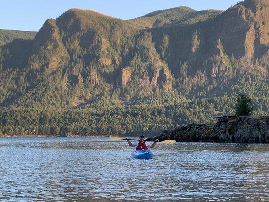 Kayaker in Hood River