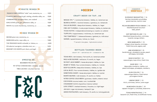 New Menu Spring 2024