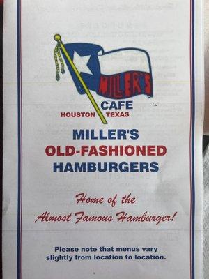 Miller's Old Fashioned Hamburgers