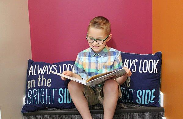 Kids love our reading corner! It has the perfect view of our fish tank as well.