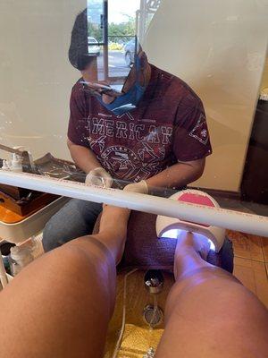 Great pedi with Vinny