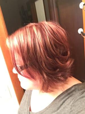 The cut and color that I got done today. Joy does fantastic work!