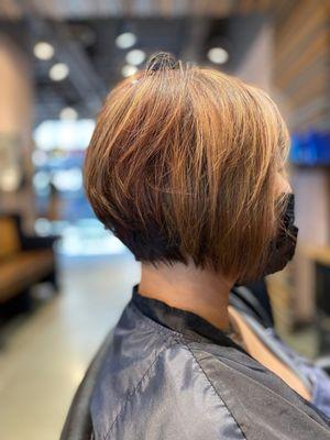 Haircut by Cheron Hamner  Layered Bob/ Graduated Bob