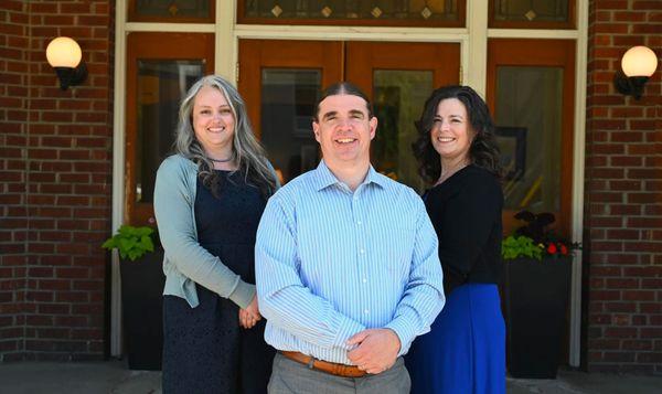 The Westphal Insurance Agency. Left to right; Sarah Boyd, Jeff Westphal, Julie Stahler. Missing Laressa Bernhardsen.