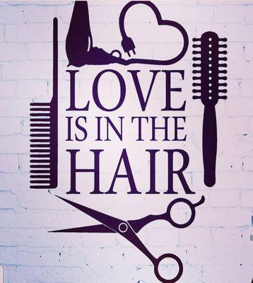 Love is the definitely in the hair! 3