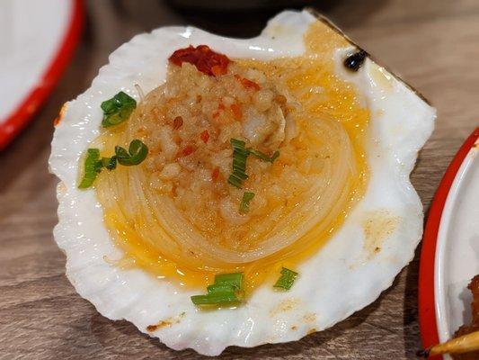 Scallop with vermicelli.  4 pcs per order