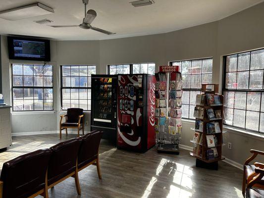 Relax, read a book or watch tv in our comfy waiting area while we clean your ride!