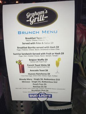 This is this restaurants new breakfast brunch menu