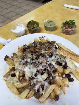 Plain carne asada fries ( my son )