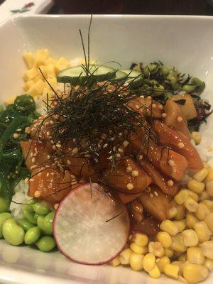 Salmon poke :) $12.50