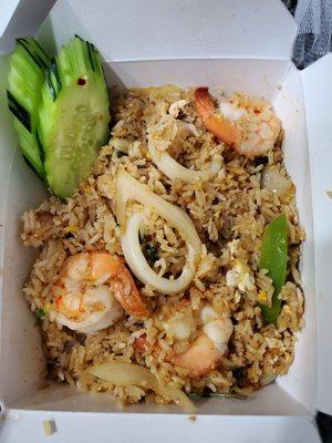 Chili Paste Fried Rice with seafood