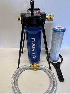 Inline portable water filter