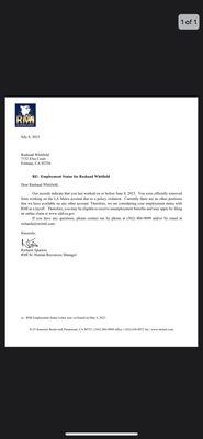 My initial bull**** layoff letter...