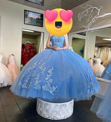 Gorgeous blue Quince gown!