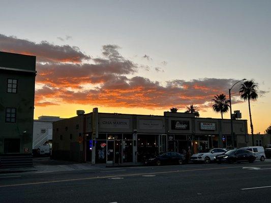 Beautiful winter sunset @ Chez Jay!