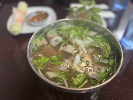 Brisket, meatball, tendon, tripe, and flank Pho Combination