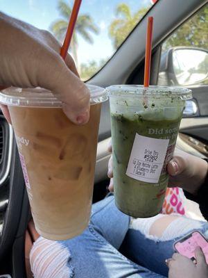 My medium cold brew next to her large drink?