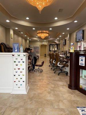 Inside Bella Nail Salon.