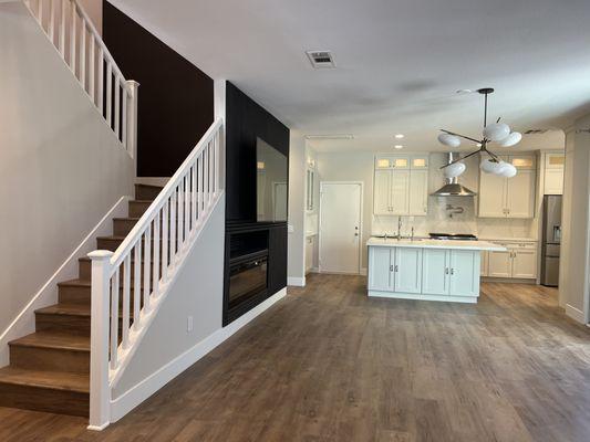 Living area and Kitchen