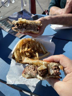 Patty melt and fries