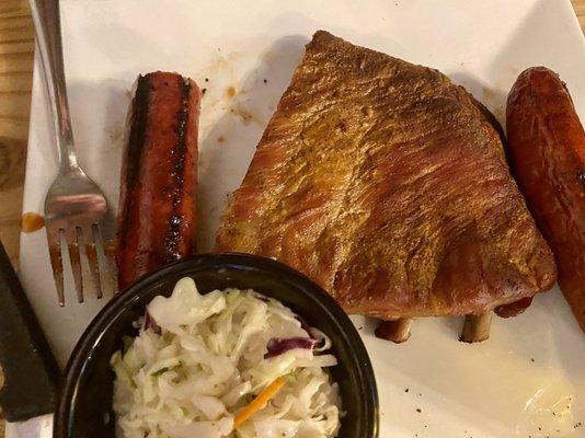 Ribs and hot links