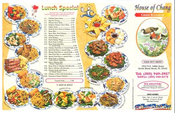 Menu Side 1