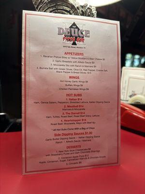 The Deuce (menu)