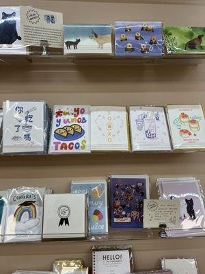 So many cute cards made by local artists