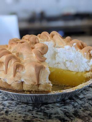 Freshly made lemon meringue pie!