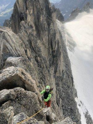 Climbing in Chamonix, France