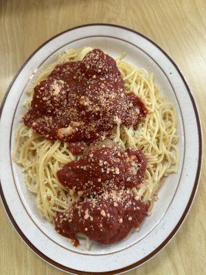 Spaghetti with meatballs